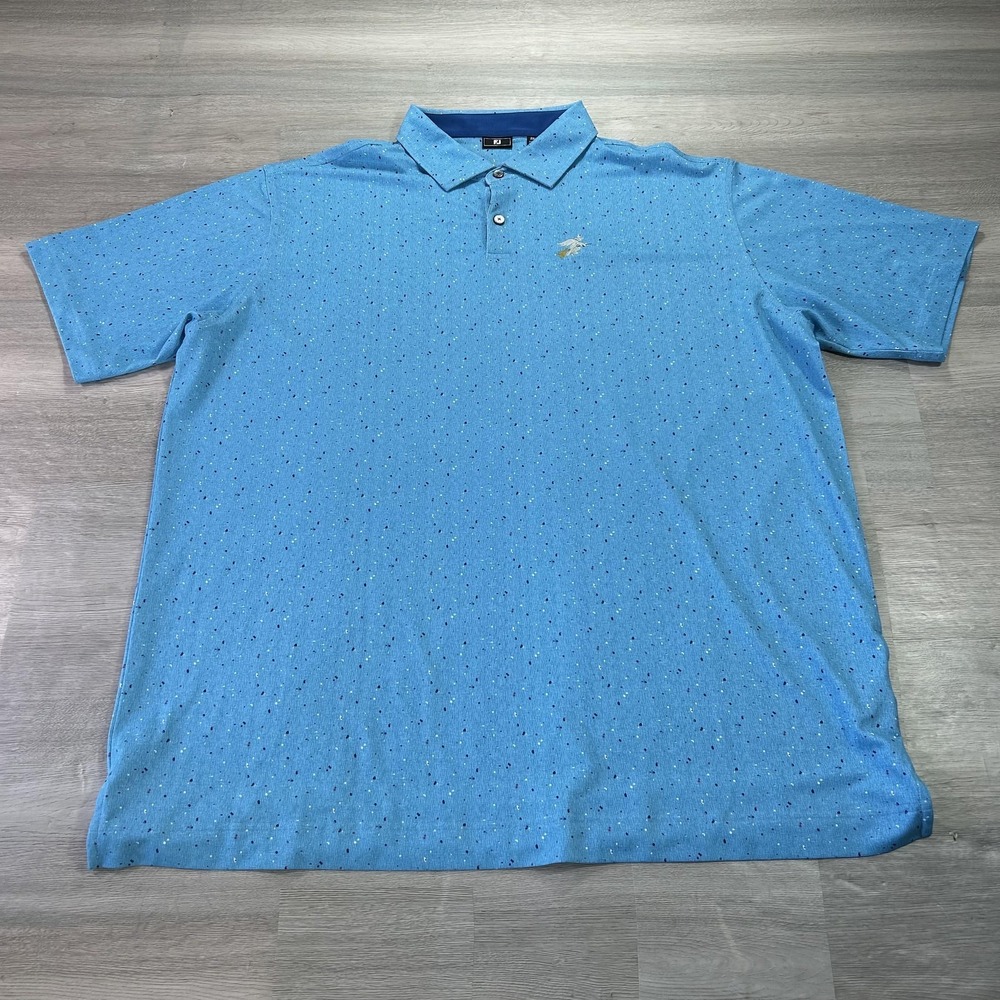 FootJoy Polo Shirt Mens 2XL Blue Witch Halloween Golf Stretch Performance